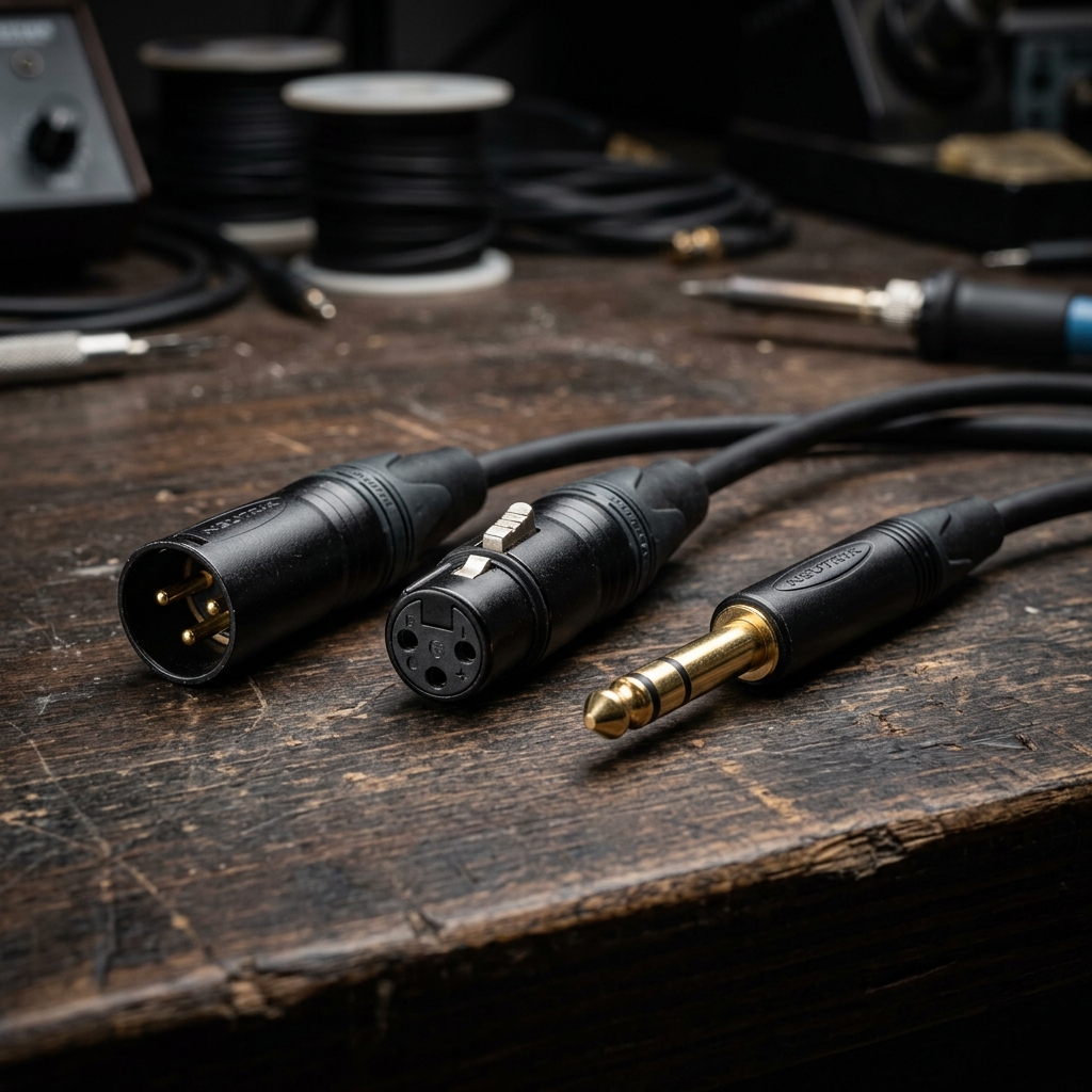 Professional XLR and TRS Audio Connectors
